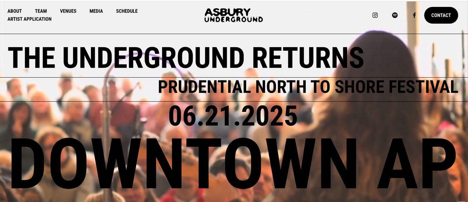 Home 7 Asbury Underground Website by Next Step Connect