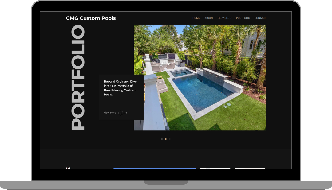 Web Design 6 CMG Custom Pools Web Design