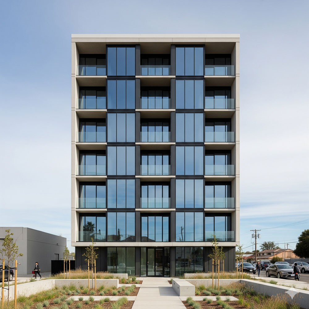 modern apartment building